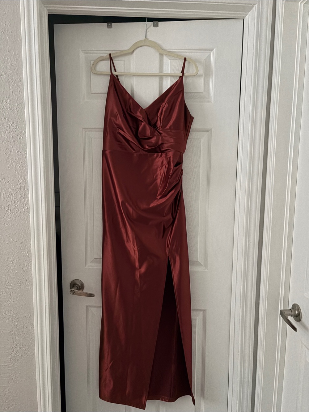 Satin Cinnamon Bridesmaid Dress